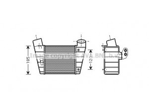 AVA QUALITY COOLING AI4208 tarpinis suslėgto oro aušintuvas, kompresorius 
 Variklis -> Oro tiekimas -> Įkrovos agregatas (turbo/superįkrova) -> Tarpinis suslėgto oro aušintuvas
8L9145805C, 8L9145805G, 8L9145805H