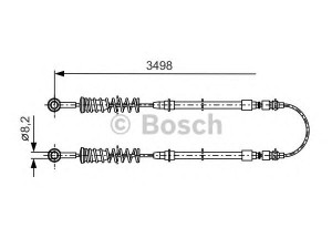 BOSCH 1 987 477 291 trosas, stovėjimo stabdys 
 Stabdžių sistema -> Valdymo svirtys/trosai