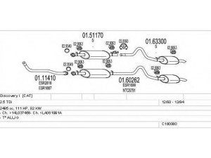 MTS C180080008941 išmetimo sistema 
 Išmetimo sistema -> Išmetimo sistema, visa