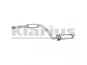KLARIUS 260190 vidurinis duslintuvas 
 Išmetimo sistema -> Duslintuvas
7593440, 7593440, 7593440