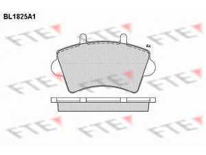 FTE BL1825A1 stabdžių trinkelių rinkinys, diskinis stabdys 
 Techninės priežiūros dalys -> Papildomas remontas
41060-00QAD, 77 01 207 339, 1605980