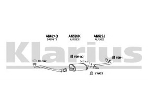 KLARIUS 160421U išmetimo sistema 
 Išmetimo sistema -> Išmetimo sistema, visa