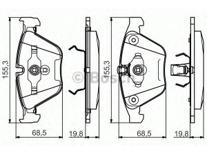 BOSCH 0 986 495 082 stabdžių trinkelių rinkinys, diskinis stabdys 
 Techninės priežiūros dalys -> Papildomas remontas
34 11 6 753 668, 34 11 6 761 283