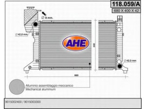 AHE 118.059/A radiatorius, variklio aušinimas 
 Aušinimo sistema -> Radiatorius/alyvos aušintuvas -> Radiatorius/dalys
9015003100