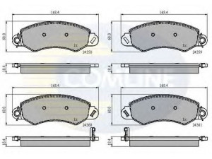 COMLINE CBP31544 stabdžių trinkelių rinkinys, diskinis stabdys 
 Techninės priežiūros dalys -> Papildomas remontas
545990001, 545990027