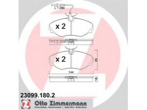 ZIMMERMANN 23099.180.2 stabdžių trinkelių rinkinys, diskinis stabdys 
 Techninės priežiūros dalys -> Papildomas remontas
6025371662