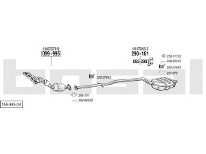 BOSAL 155.985.04 išmetimo sistema 
 Išmetimo sistema -> Išmetimo sistema, visa