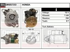 DELCO REMY DRS5723 starteris 
 Elektros įranga -> Starterio sistema -> Starteris
31200-PK1-006, 31200-PK1-016, 31200-PK2-006