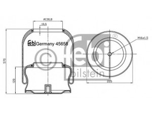 FEBI BILSTEIN 45658 dėklas, pneumatinė pakaba
628 320 12 25, 628 320 12 25