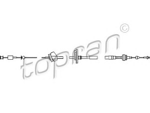 TOPRAN 112 160 akceleratoriaus trosas 
 Variklis -> Oro tiekimas -> Akceleratoriaus trosas/jungtis
4B1 721 555B, 4B1 721 555B