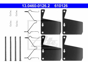 ATE 13.0460-0126.2 priedų komplektas, diskinių stabdžių trinkelės 
 Stabdžių sistema -> Diskinis stabdys -> Stabdžių dalys/priedai