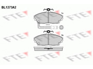 FTE BL1273A2 stabdžių trinkelių rinkinys, diskinis stabdys 
 Techninės priežiūros dalys -> Papildomas remontas
45022-SG9-000, 673-214-27/1431-NBI
