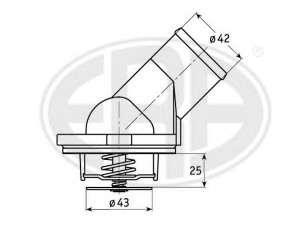 ERA 350354 termostatas, aušinimo skystis 
 Aušinimo sistema -> Termostatas/tarpiklis -> Thermostat
5098918AA, 112 200 00 15, 112 203 02 75