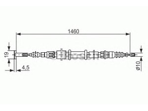 BOSCH 1 987 477 375 trosas, stovėjimo stabdys 
 Stabdžių sistema -> Valdymo svirtys/trosai
46456850, 60577826, 60806310, 60812799