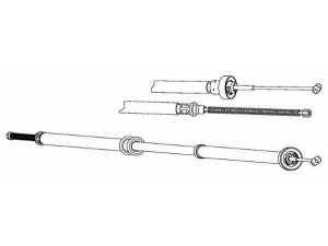 KAWE FA02280 trosas, stovėjimo stabdys 
 Stabdžių sistema -> Valdymo svirtys/trosai
51787259