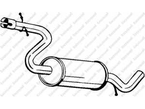BOSAL 233-609 vidurinis duslintuvas 
 Išmetimo sistema -> Duslintuvas
1T0 253 209 E, JZW 253 209 G