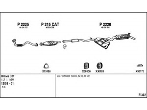 FENNO FI302 išmetimo sistema 
 Išmetimo sistema -> Išmetimo sistema, visa