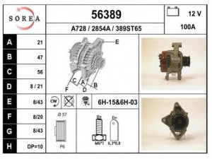 EAI 56389 kintamosios srovės generatorius 
 Elektros įranga -> Kint. sr. generatorius/dalys -> Kintamosios srovės generatorius
9130485, 9162683