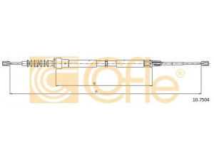 COFLE 10.7504 trosas, stovėjimo stabdys 
 Stabdžių sistema -> Valdymo svirtys/trosai
1J0609721E, 1J0609721H