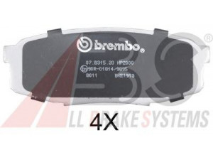 A.B.S. 37702S stabdžių trinkelių rinkinys, diskinis stabdys 
 Techninės priežiūros dalys -> Papildomas remontas
04466-0C010, 0446660120, 0446660120