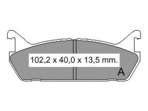 VEMA 834430 stabdžių trinkelių rinkinys, diskinis stabdys
04492-87101-000, 04492-87102-000