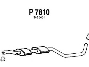 FENNO P7810 vidurinis duslintuvas 
 Išmetimo sistema -> Duslintuvas
3466461, 3485067