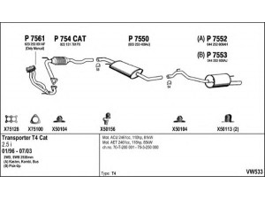 FENNO VW533 išmetimo sistema 
 Išmetimo sistema -> Išmetimo sistema, visa