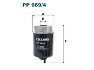 FILTRON PP969/4 kuro filtras 
 Degalų tiekimo sistema -> Kuro filtras/korpusas
WJI500040