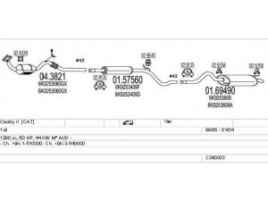 MTS C380033002829 išmetimo sistema 
 Išmetimo sistema -> Išmetimo sistema, visa