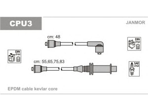 JANMOR CPU3 uždegimo laido komplektas 
 Kibirkšties / kaitinamasis uždegimas -> Uždegimo laidai/jungtys
77 00 854 824, 77 01 356 059, 7701348929