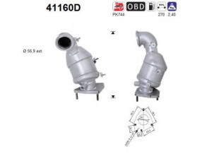 AS 41160D katalizatoriaus keitiklis 
 Išmetimo sistema -> Katalizatoriaus keitiklis
51767236, 51780156