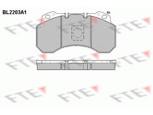 FTE BL2203A1 stabdžių trinkelių rinkinys, diskinis stabdys 
 Techninės priežiūros dalys -> Papildomas remontas
5001 833 104, 5001 857 615, 6832 1585