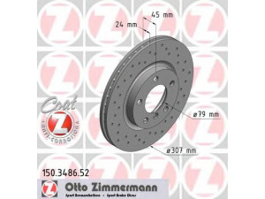 ZIMMERMANN 150.3486.52 stabdžių diskas 
 Dviratė transporto priemonės -> Stabdžių sistema -> Stabdžių diskai / priedai
3411 9 804 829, 3411 9 811 538