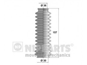 NIPPARTS J2851002 gofruotoji membrana, vairavimas 
 Vairavimas -> Gofruotoji membrana/sandarinimai
48204-02E00
