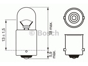 BOSCH 1 987 302 613 lemputė