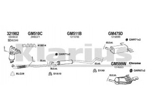 KLARIUS 391336U išmetimo sistema 
 Išmetimo sistema -> Išmetimo sistema, visa
