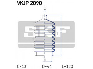 SKF VKJP 2090 gofruotoji membrana, vairavimas 
 Vairavimas -> Gofruotoji membrana/sandarinimai