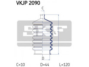 SKF VKJP 2090 gofruotoji membrana, vairavimas 
 Vairavimas -> Gofruotoji membrana/sandarinimai