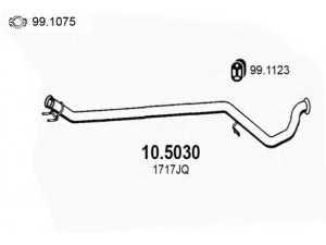 ASSO 10.5030 išleidimo kolektorius 
 Išmetimo sistema -> Išmetimo vamzdžiai
1717CZ, 1717JQ, 1717CZ, 1717JQ