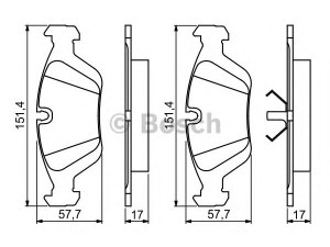 BOSCH 0 986 495 229 stabdžių trinkelių rinkinys, diskinis stabdys 
 Techninės priežiūros dalys -> Papildomas remontas
34 11 1 160 356, 34 11 1 160 357