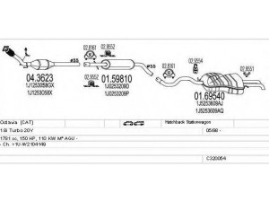 MTS C320054004830 išmetimo sistema 
 Išmetimo sistema -> Išmetimo sistema, visa