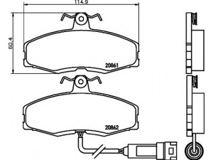 HELLA PAGID 8DB 355 005-951 stabdžių trinkelių rinkinys, diskinis stabdys 
 Techninės priežiūros dalys -> Papildomas remontas
5018982, 6127525, 6137745, 6143632
