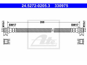 ATE 24.5272-0205.3 stabdžių žarnelė 
 Stabdžių sistema -> Stabdžių žarnelės
58738-1C000