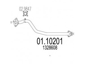 MTS 01.10201 išleidimo kolektorius 
 Išmetimo sistema -> Išmetimo vamzdžiai
1328608