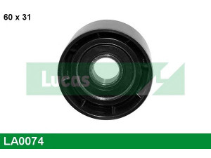 LUCAS ENGINE DRIVE LA0074 kreipiantysis skriemulys, V formos rumbuotas diržas 
 Diržinė pavara -> V formos rumbuotas diržas/komplektas -> Laisvasis/kreipiamasis skriemulys