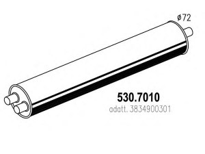 ASSO 530.7010 vidurinis / galinis duslintuvas
3834900301