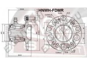 ASVA HNWH-FDMR rato stebulė 
 Ašies montavimas/vairavimo mechanizmas/ratai -> Rato stebulė/montavimas -> Rato stebulė
42200-SNA-A51, 42200-SNA-A52