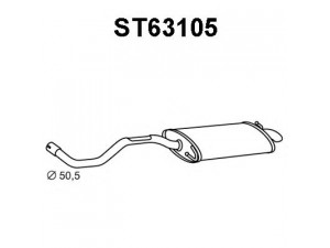 VENEPORTE ST63105 galinis duslintuvas 
 Išmetimo sistema -> Duslintuvas
6K6253609AD, 6K6253609AF, 6K6253609J