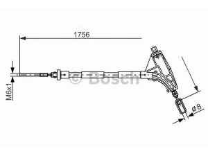 BOSCH 1 987 477 870 trosas, stovėjimo stabdys 
 Stabdžių sistema -> Valdymo svirtys/trosai
4745 P1, 4745 P2, 4745 P1, 4745 P2