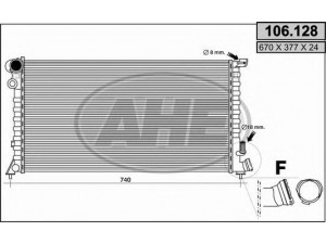 AHE 106.128 radiatorius, variklio aušinimas 
 Aušinimo sistema -> Radiatorius/alyvos aušintuvas -> Radiatorius/dalys
1330E1